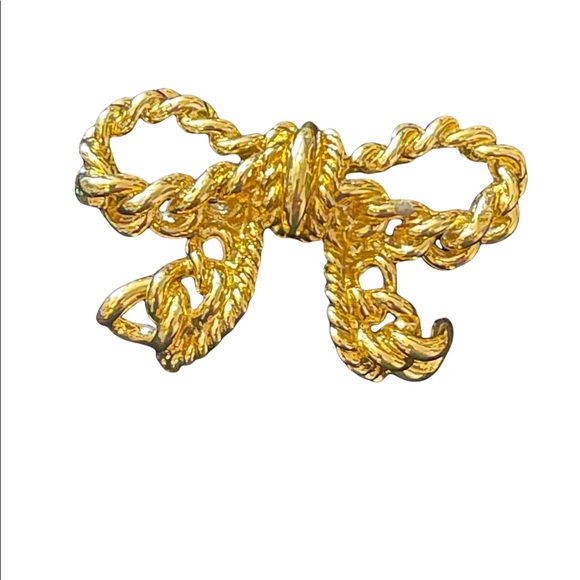 Vintage gold Nina Ricci bow brooch - Picture 1 of 3